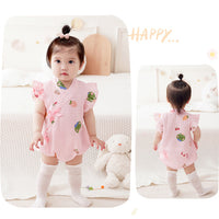 Load image into Gallery viewer, Baby Girls Cartoon Print Rompers Wholesale 230411159
