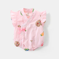 Load image into Gallery viewer, Baby Girls Cartoon Print Rompers Wholesale 230411159
