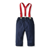 Load image into Gallery viewer, 2 Pieces Set Baby Kid Boys Birthday Party Bow Shirts And Color-blocking Jumpsuits Wholesale 23041116
