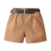 Load image into Gallery viewer, 2 Pieces Set Baby Kid Boys Flower Print Shirts And Solid Color Shorts Wholesale 230411163
