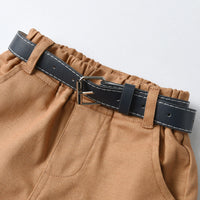 Load image into Gallery viewer, 2 Pieces Set Baby Kid Boys Flower Print Shirts And Solid Color Shorts Wholesale 230411163
