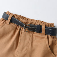 Load image into Gallery viewer, 2 Pieces Set Baby Kid Boys Flower Print Shirts And Solid Color Shorts Wholesale 230411163
