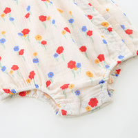 Load image into Gallery viewer, Baby Girls Flower Print Rompers Wholesale 230411170
