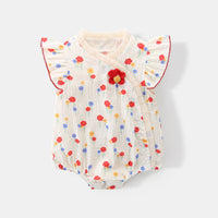 Load image into Gallery viewer, Baby Girls Flower Print Rompers Wholesale 230411170

