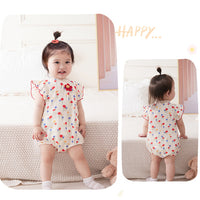 Load image into Gallery viewer, Baby Girls Flower Print Rompers Wholesale 230411170
