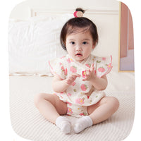 Load image into Gallery viewer, Baby Girls Flower Print Rompers Wholesale 230411170
