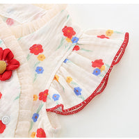 Load image into Gallery viewer, Baby Girls Flower Print Rompers Wholesale 230411170
