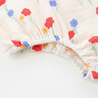 Load image into Gallery viewer, Baby Girls Flower Print Rompers Wholesale 230411170
