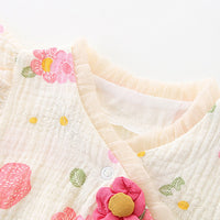 Load image into Gallery viewer, Baby Girls Flower Print Rompers Wholesale 230411170
