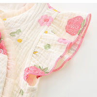 Load image into Gallery viewer, Baby Girls Flower Print Rompers Wholesale 230411170
