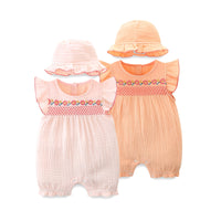 Load image into Gallery viewer, Baby Girls Flower Print Rompers Wholesale 230411173
