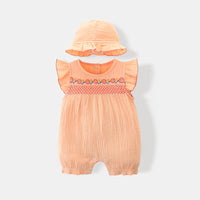 Load image into Gallery viewer, Baby Girls Flower Print Rompers Wholesale 230411173
