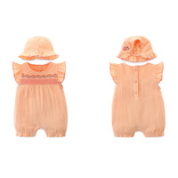 Load image into Gallery viewer, Baby Girls Flower Print Rompers Wholesale 230411173
