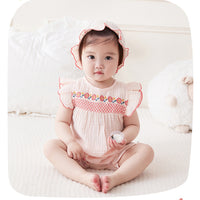 Load image into Gallery viewer, Baby Girls Flower Print Rompers Wholesale 230411173
