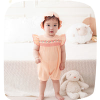 Load image into Gallery viewer, Baby Girls Flower Print Rompers Wholesale 230411173
