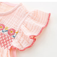 Load image into Gallery viewer, Baby Girls Flower Print Rompers Wholesale 230411173
