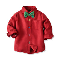Load image into Gallery viewer, 2 Pieces Set Baby Kid Boys Birthday Party Bow Shirts And Star Jumpsuits Wholesale 23041120
