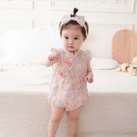 Load image into Gallery viewer, Baby Girls Flower Rabbit Print Rompers Wholesale 230411205
