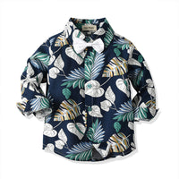 Load image into Gallery viewer, 2 Pieces Set Baby Kid Boys Birthday Party Bow Shirts And Color-blocking Jumpsuits Wholesale 23041121
