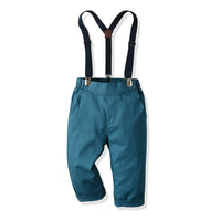 Load image into Gallery viewer, 2 Pieces Set Baby Kid Boys Birthday Party Bow Shirts And Color-blocking Jumpsuits Wholesale 23041121
