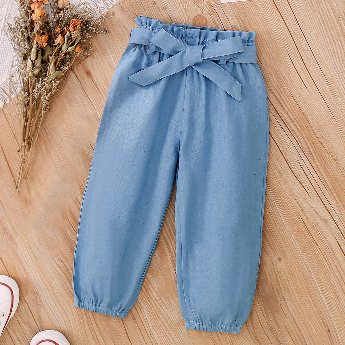 Baby Kid Girls Solid Color Bow Pants Wholesale 230411221
