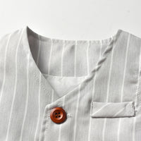 Load image into Gallery viewer, 3 Pieces Set Baby Kid Boys Birthday Party Bow Shirts Striped Vests Waistcoats And Pants Wholesale 23041123
