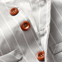 Load image into Gallery viewer, 3 Pieces Set Baby Kid Boys Birthday Party Bow Shirts Striped Vests Waistcoats And Pants Wholesale 23041123
