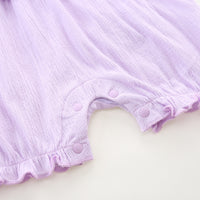 Load image into Gallery viewer, Baby Girls Color-blocking Flower Bow Embroidered Rompers Wholesale 230411235
