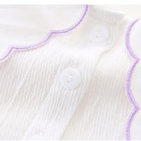 Load image into Gallery viewer, Baby Girls Color-blocking Flower Bow Embroidered Rompers Wholesale 230411235
