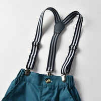 Load image into Gallery viewer, 2 Pieces Set Baby Kid Boys Birthday Color-blocking Bow Shirts And Solid Color Pants Wholesale 23041124
