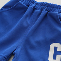 Load image into Gallery viewer, 2 Pieces Set Baby Kid Boys Alphabet Polo Shirts And Shorts Wholesale 230411245
