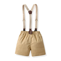 Load image into Gallery viewer, 2 Pieces Set Baby Kid Boys Bow Print Shirts And Solid Color Shorts Suits Wholesale 230411272
