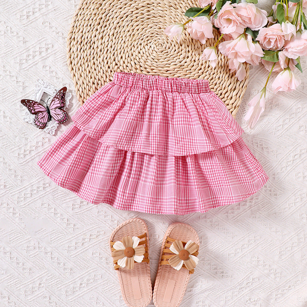 Baby Kid Girls Checked Skirts Wholesale 230411276