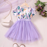 Load image into Gallery viewer, Baby Kid Girls Color-blocking Flower Print Dresses Wholesale 230411277
