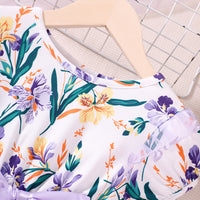 Load image into Gallery viewer, Baby Kid Girls Color-blocking Flower Print Dresses Wholesale 230411277
