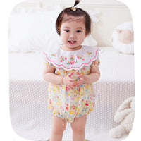 Load image into Gallery viewer, Baby Girls Flower Embroidered Print Rompers Wholesale 230411279

