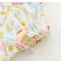 Load image into Gallery viewer, Baby Girls Flower Embroidered Print Rompers Wholesale 230411279
