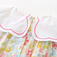 Load image into Gallery viewer, Baby Girls Flower Embroidered Print Rompers Wholesale 230411279
