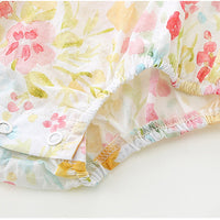 Load image into Gallery viewer, Baby Girls Flower Embroidered Print Rompers Wholesale 230411279
