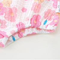 Load image into Gallery viewer, Baby Girls Flower Bow Print Rompers Wholesale 230411292
