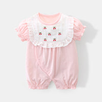 Load image into Gallery viewer, Baby Girls Fruit Print Rompers Wholesale 230411312

