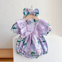 Load image into Gallery viewer, Baby Girls Flower Print Rompers Wholesale 230411313
