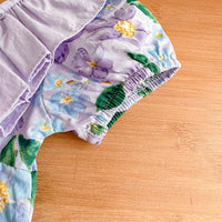 Load image into Gallery viewer, Baby Girls Flower Print Rompers Wholesale 230411313
