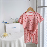 Load image into Gallery viewer, 2 Pieces Set Baby Kid Girls Flower Print T-Shirts And Pants Wholesale 230411318
