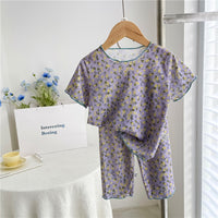 Load image into Gallery viewer, 2 Pieces Set Baby Kid Girls Flower Print T-Shirts And Pants Wholesale 230411318
