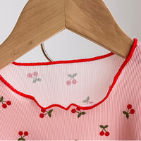 Load image into Gallery viewer, 2 Pieces Set Baby Kid Girls Flower Print T-Shirts And Pants Wholesale 230411318
