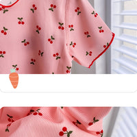 Load image into Gallery viewer, 2 Pieces Set Baby Kid Girls Flower Print T-Shirts And Pants Wholesale 230411318

