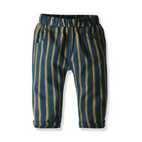 Load image into Gallery viewer, 3 Pieces Set Baby Kid Boys Birthday Party Solid Color Bow Shirts And Striped Vests Waistcoats And Pants Wholesale 23041137
