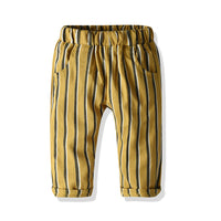 Load image into Gallery viewer, 3 Pieces Set Baby Kid Boys Birthday Party Solid Color Bow Shirts And Striped Vests Waistcoats And Pants Wholesale 23041137
