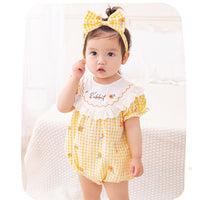 Load image into Gallery viewer, Baby Girls Flower Print Rompers Wholesale 230411372
